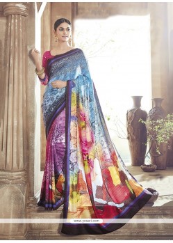 Flamboyant Multi Colour Designer Saree