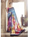 Flamboyant Multi Colour Designer Saree