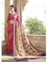 Delightsome Print Work Multi Colour Designer Saree