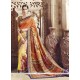 Gilded Silk Print Work Designer Saree