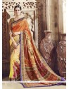 Gilded Silk Print Work Designer Saree