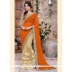 Irresistible Net Patch Border Work Designer Saree