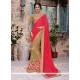 Fetching Faux Chiffon Embroidered Work Designer Saree