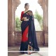 Voluptuous Georgette Patch Border Work Designer Saree