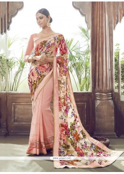 Artistic Patch Border Work Designer Saree