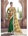 Blooming Patch Border Work Georgette Designer Saree