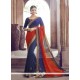 Conspicuous Faux Chiffon Patch Border Work Designer Saree