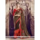 Debonair Faux Chiffon Multi Colour Designer Saree