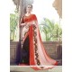 Gripping Georgette Multi Colour Patch Border Work Designer Saree