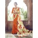 Voluptuous Multi Colour Embroidered Work Georgette Designer Saree