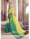 Alluring Faux Chiffon Embroidered Work Designer Saree