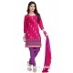 Girlish Cotton Hot Pink Churidar Designer Suit