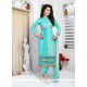 Fascinating Turquoise Designer Suit