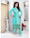 Fascinating Turquoise Designer Suit