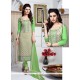 Sensible Cotton Sea Green Embroidered Work Designer Suit