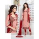 Enchanting Cotton Pink And Red Designer Suit