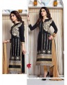 Arresting Black Patch Border Work Designer Suit