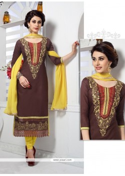 Splendid Patch Border Work Cotton Designer Suit