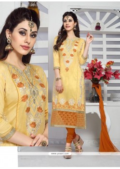 Distinguishable Cotton Embroidered Work Designer Suit