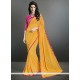 Demure Georgette Yellow Casual Saree