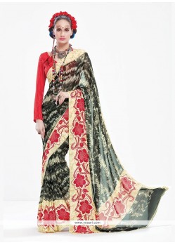 Distinguishable Georgette Black Casual Saree