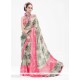 Wonderous Georgette Print Work Casual Saree