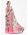 Wonderous Georgette Print Work Casual Saree