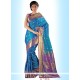 Print Art Silk Casual Saree In Purple