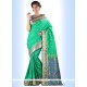 Classy Art Silk Sea Green Print Work Casual Saree