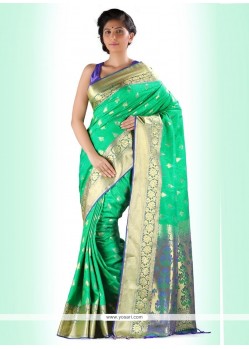 Enticing Art Silk Print Work Casual Saree