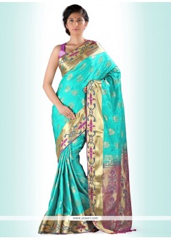 Tantalizing Art Silk Print Work Casual Saree