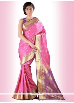 Tempting Art Silk Print Work Casual Saree