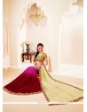 Glossy Georgette Embroidered Work Designer Saree