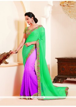 Lurid Georgette Designer Saree