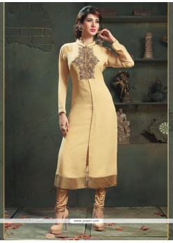 Epitome Beige Viscose Party Wear Kurti