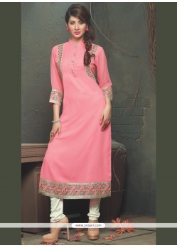 Superb Pink Party Wear Kurti