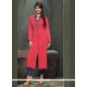 Sensational Hot Pink Embroidered Work Viscose Party Wear Kurti