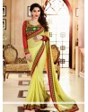 Lovely Yellow Georgette Saree