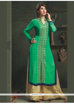 Tiptop Green Party Wear Kurti