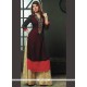 Blooming Embroidered Work Viscose Black Party Wear Kurti