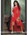 Mod Viscose Red Party Wear Kurti