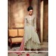 Astonishing Net Grey Anarkali Salwar Kameez