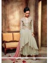 Astonishing Net Grey Anarkali Salwar Kameez