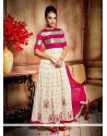 Titillating Georgette Patch Border Work Anarkali Salwar Kameez