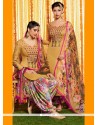 Striking Cotton Satin Designer Suit