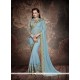 Haute Turquoise Patch Border Work Designer Bridal Sarees