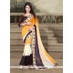 Mesmerizing Georgette Multi Colour Patch Border Work Designer Saree