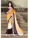 Mesmerizing Georgette Multi Colour Patch Border Work Designer Saree