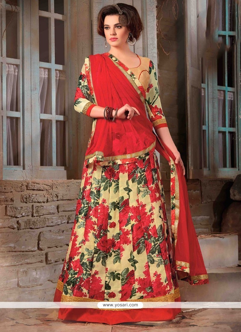 Buy Multi Colour Hand Work Banarasi Silk Lehenga Choli Online