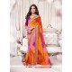 Glorious Multi Colour Embroidered Work Georgette Designer Saree